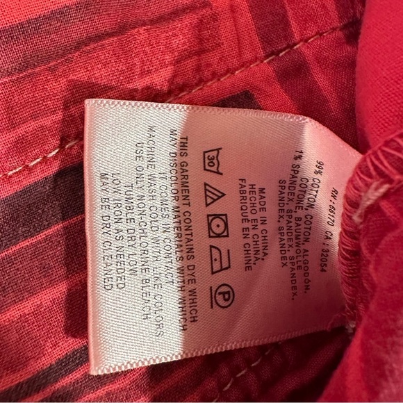 Pilcro Hyphen Low-Rise Chinos Boyfriend Pants Rose/Pink/Red Straight Relaxed 28 - Picture 14 of 16